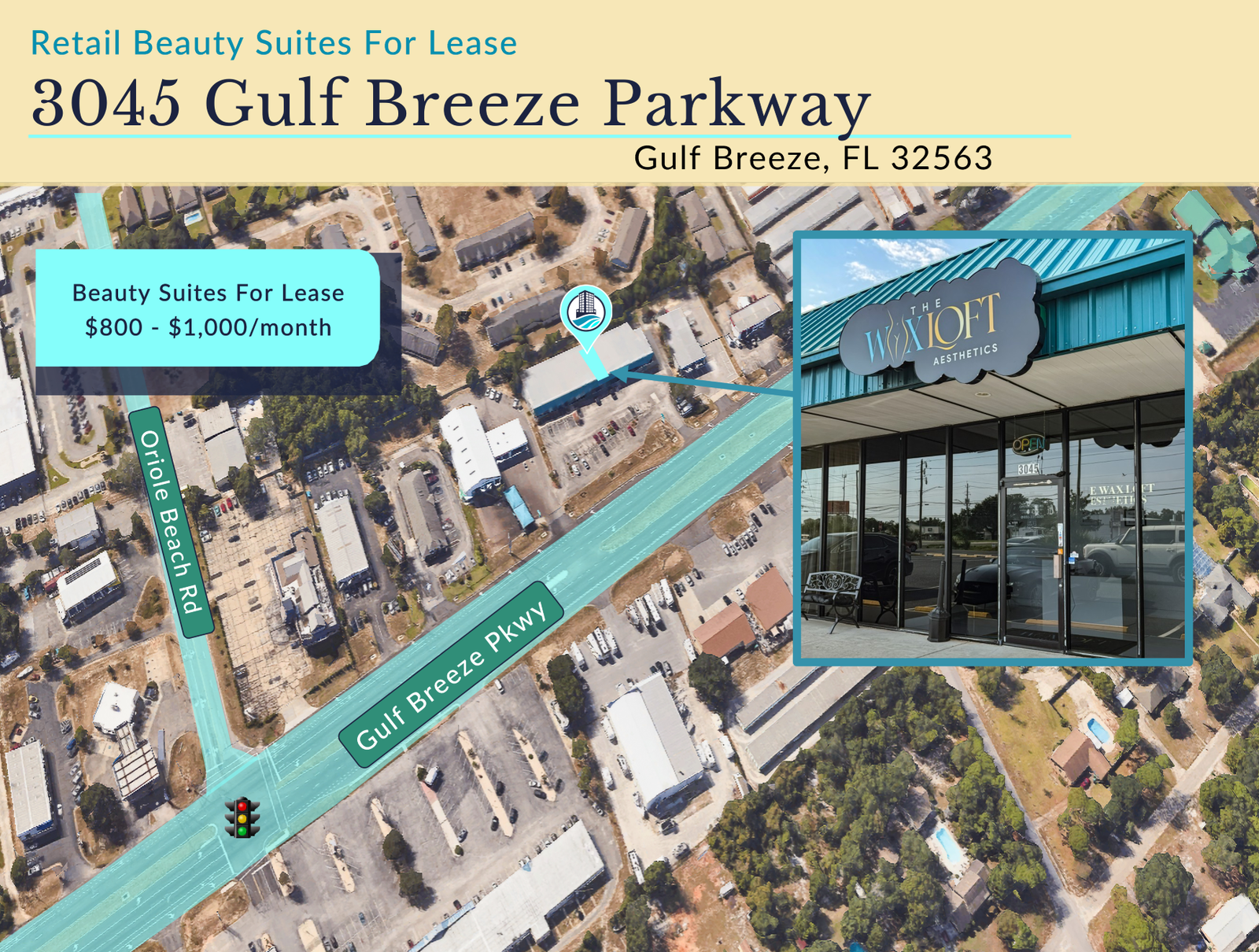 3045 Gulf Breeze Parkway | Beauty Suites For Lease
